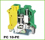 Клеммник PC10-PE (желто-зеленый земля)