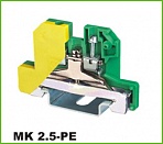 Клеммник MK2.5-PE (желто-зеленый земля)