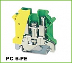 Клеммник PC6-PE (желто-зеленый земля)