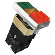 Переключатель PPBB d22мм 2 позиции I-O зеленый-красный неон
