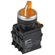 Переключатель с подсв. 2 полож. 1NO+1NC жёлтый MASTER