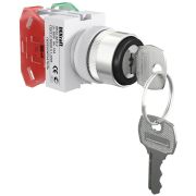 Переключатель AKS-2 22мм с ключом 2 позиции I-O черная ручка