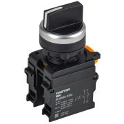 Переключатель 2 полож. возвр. 1NO+1NC чёрный MASTER