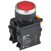 Кнопка с фиксацией d=22мм 1NO+1NC красная MASTER