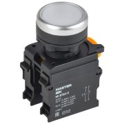 Кнопка d=22мм 1NO+1NC белая MASTER