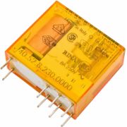 Реле электромеханическое универсальное миниатюрное, монтаж на печатную плату или в розетку, выводы с шагом 5мм, 2CO 8A, контакты AgNi, катушка 230В AC, степень защиты RTII