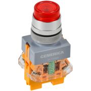 Кнопка D7-11DNZS d=22мм 1з+1р с подсв. и фикс. кр. GENERICA