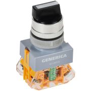 Переключатель D7-20X33 3 полож. 1з+1р возв. черный GENERICA