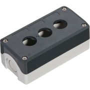 Пост кнопочный , 3 отверстия, серый