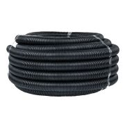 Труба гофрированная d40мм с протяжкой безгалоген. трудногорючая (FRHF) черн. (уп.25м) Plast EKF FRHF-40